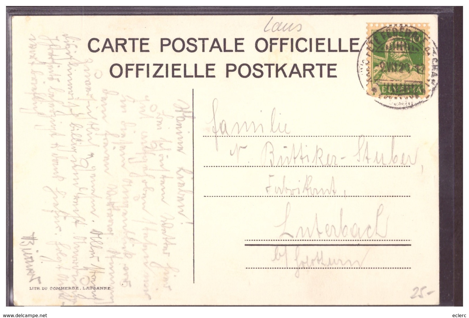 LAUSANNE - FETE FEDERALE DE CHANT 1928 - TB - Lausanne
