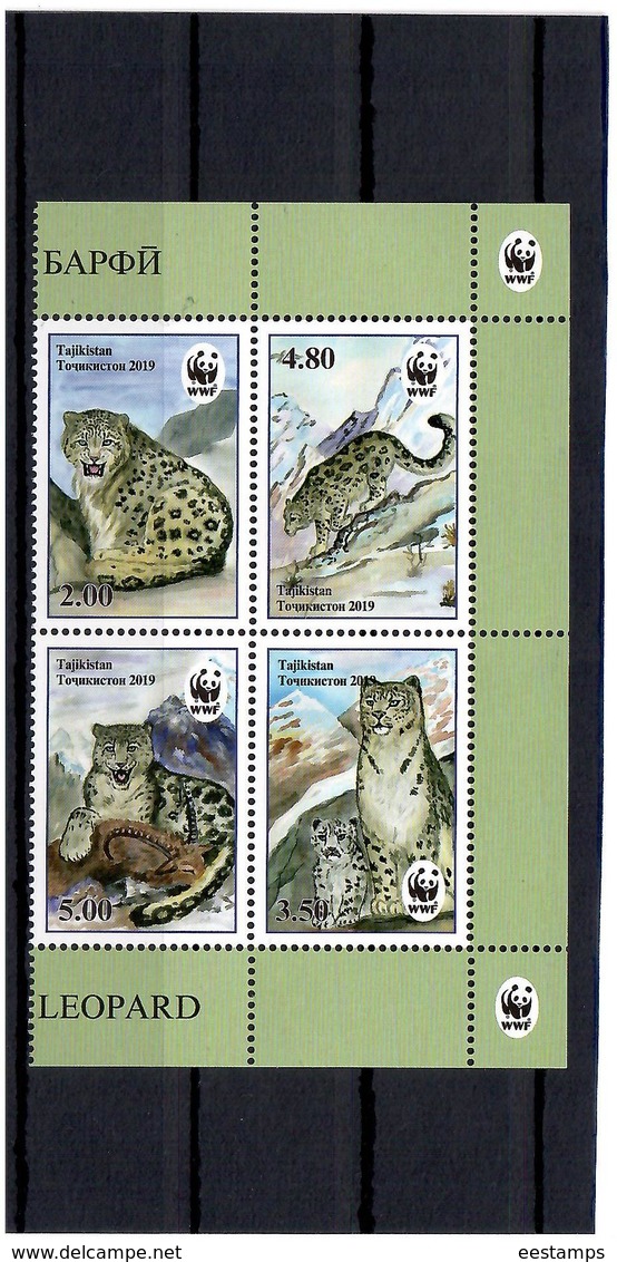 Tajikistan 2019 . WWF Snow Leopard ( Mountains ). 4v. - Tadjikistan