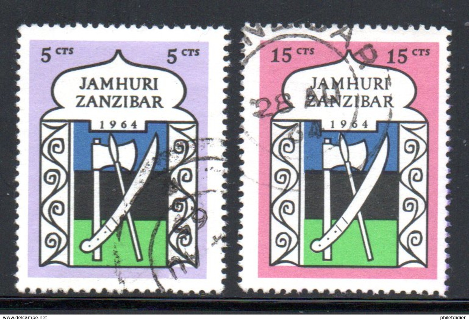 INDEPENDANT - YT 302 304 OBLITERES - Zanzibar (1963-1968)