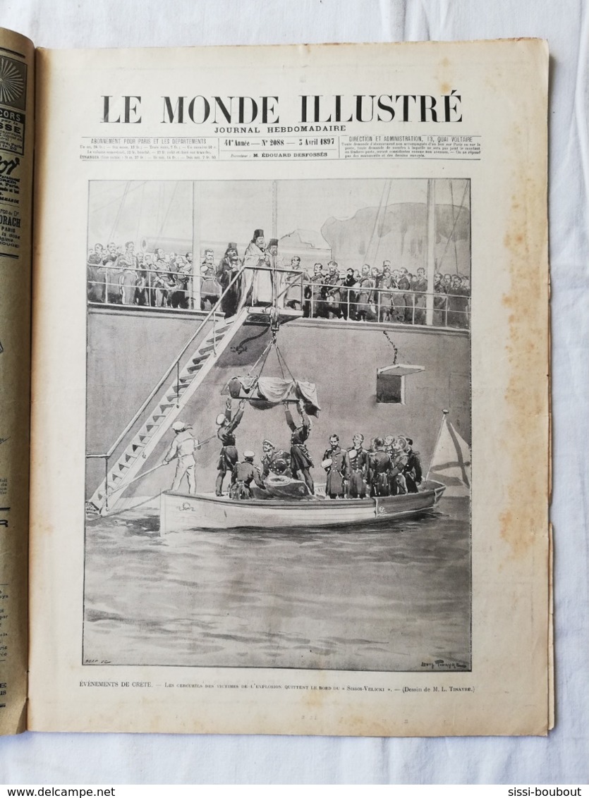 LE MONDE ILLUSTRE - ANNEE 1897 / Crète Le Sissoi-Vélicki / Constantinople / Chatellerault Cloche Russe - Magazines - Before 1900