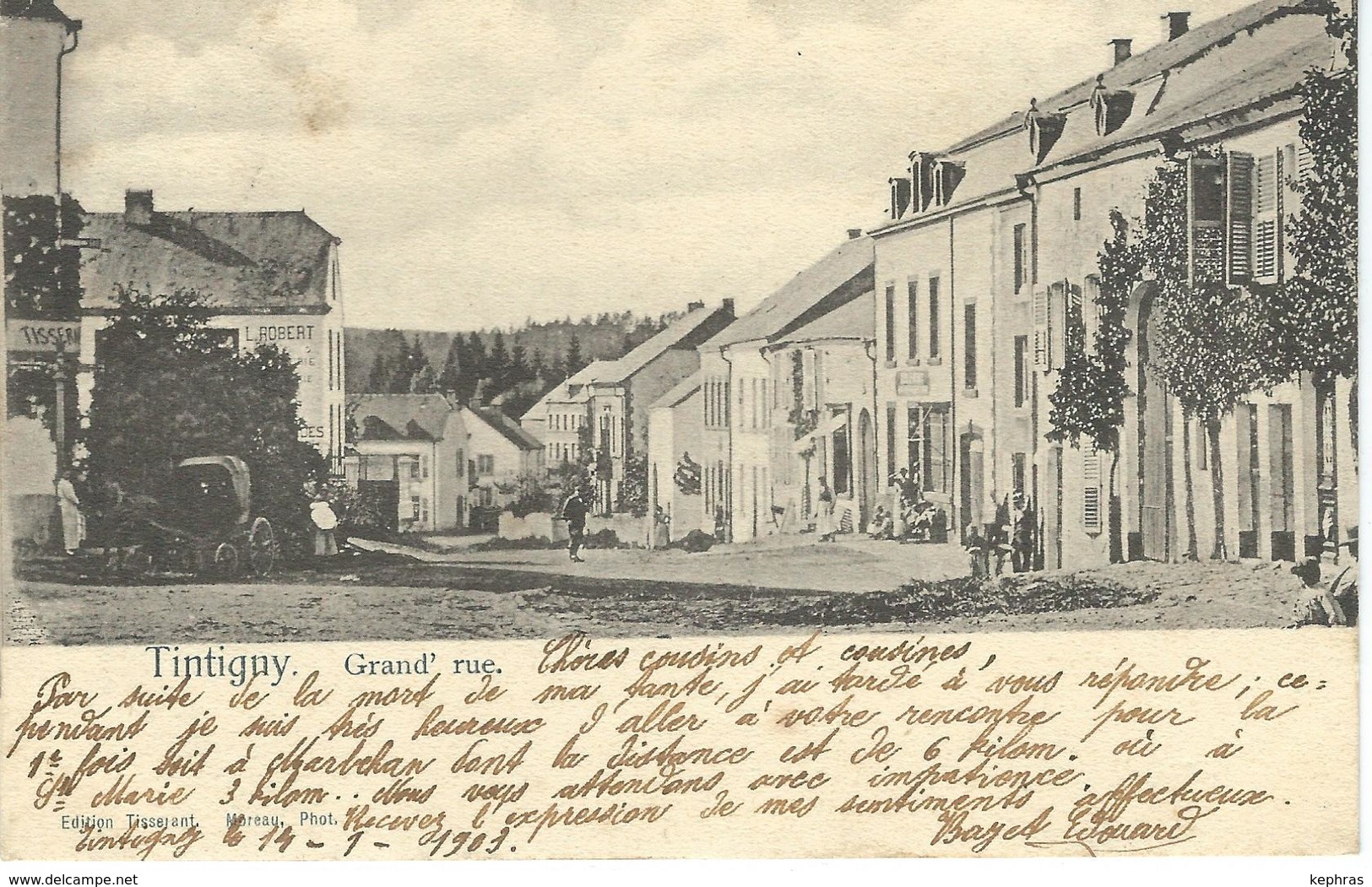 TINTIGNY : Grand'Rue - RARE CPA - Cachet De La Poste 1903 - Tintigny