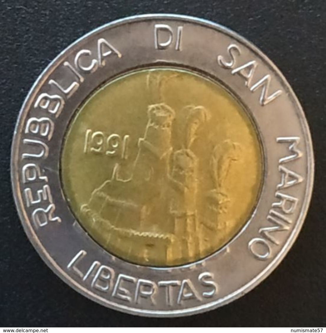 SAINT MARIN - SAN MARINO - 500 LIRE 1991 - Terra Ospitale 1944 -  KM 269 - Saint-Marin