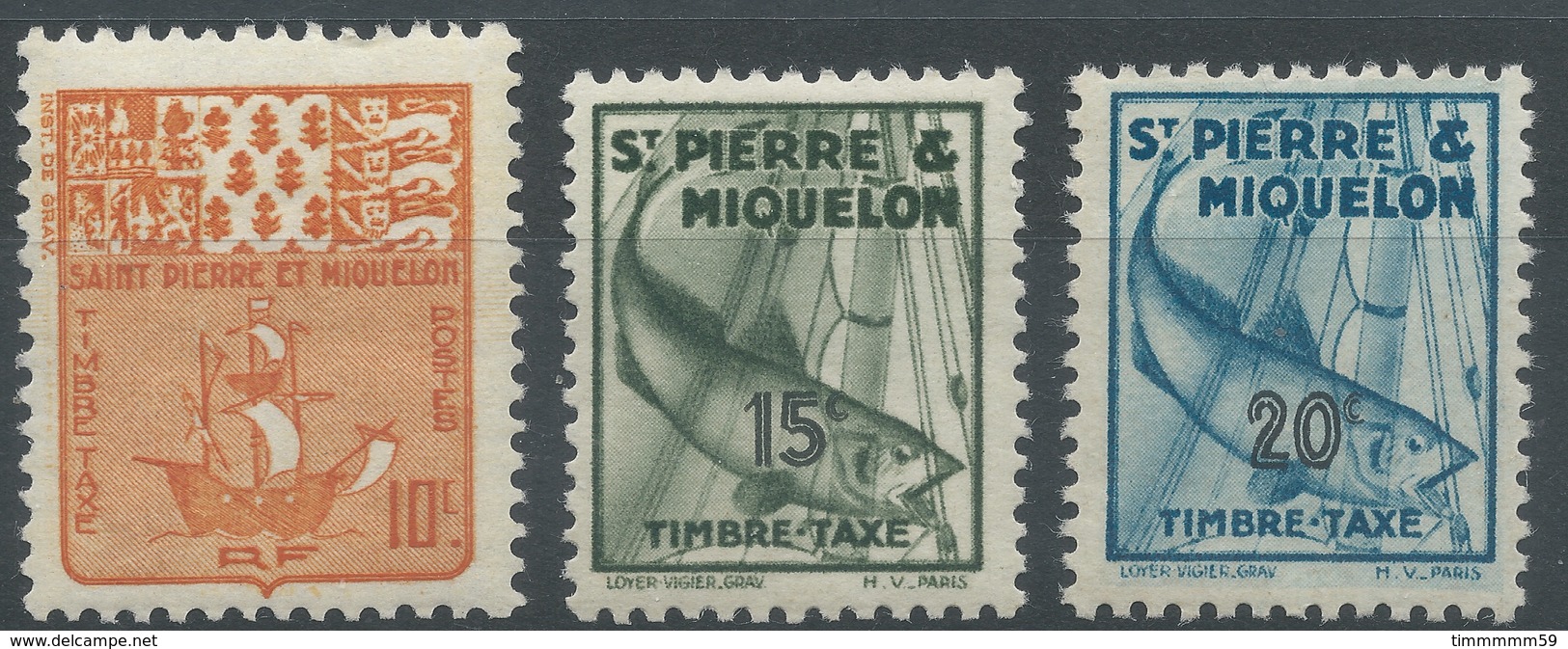 Lot N°54136  TAXE N°67-34-35, Neuf Avec Trace De Charniére Légère - Neufs