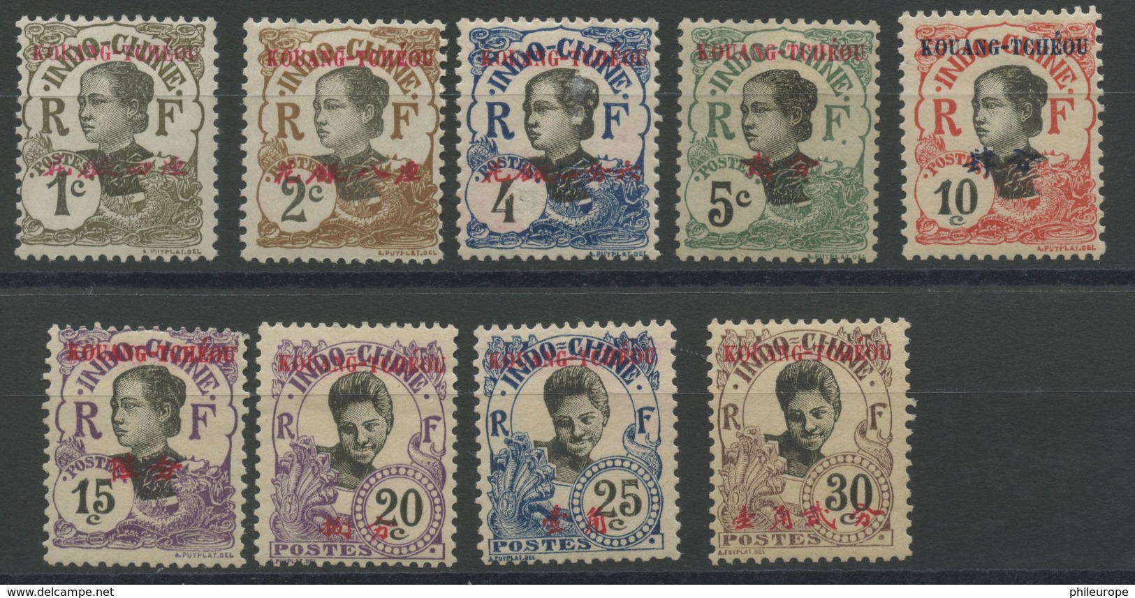 Kouang-Tcheou (1908) N 18 A 26 (charniere) - Unused Stamps