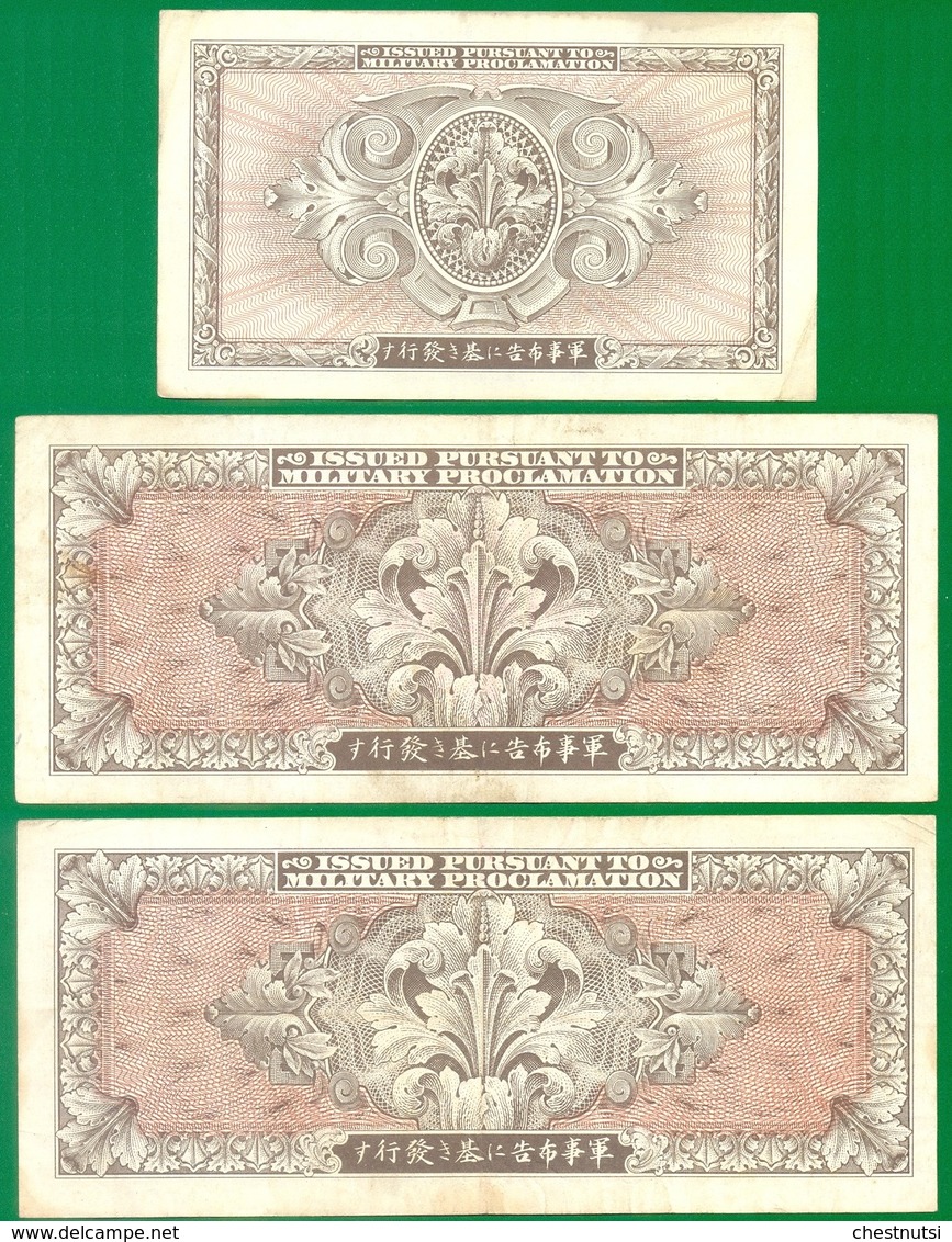 Japan MILITARY CURRENCY - WWII 10 Sen - 100 Yen "B" In Underprint P63-75 - Japon