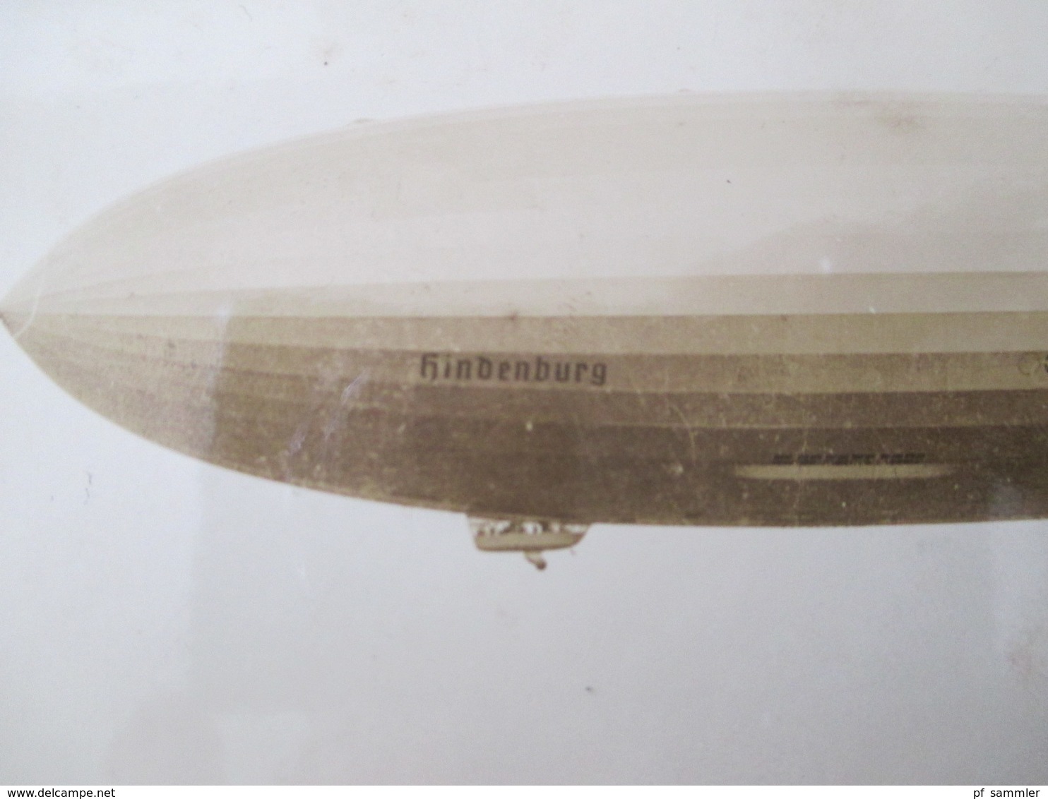 Echtfoto 1936 AK The Hindenburg D-LZ 129 N.A.S. Lakehurst N.J. Mit Stempel Flug Und Luftschiffhafen Rhein-Main Frankfurt - Dirigeables