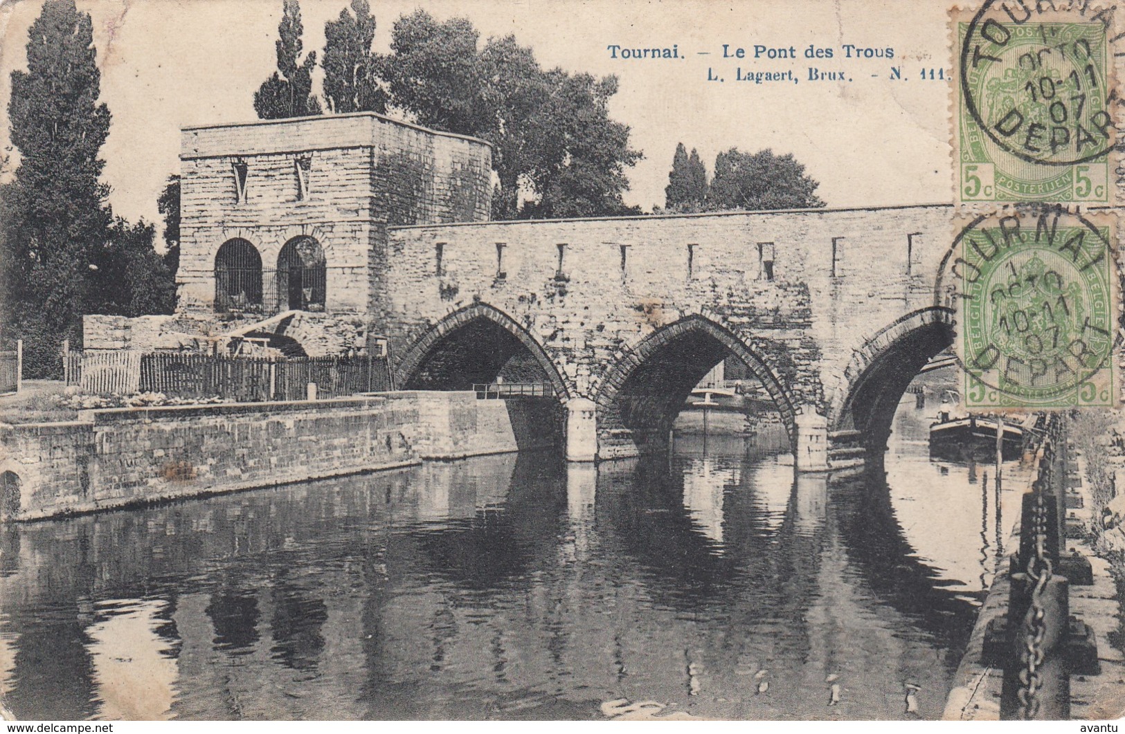 TOURNAI / LE PONT DES TROUS  1907 - Doornik