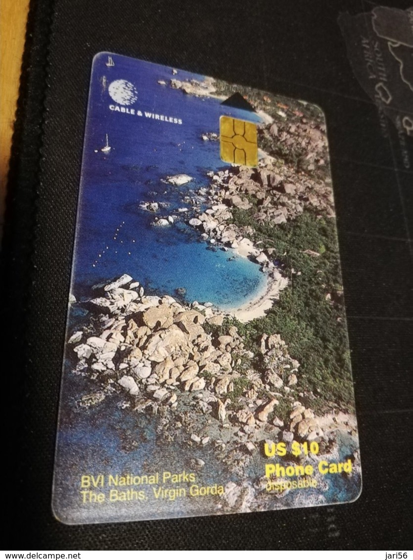 BRITSCH VIRGIN ISLANDS  US $ 10,--  CHIP CARD  Bvi National Parks  **518** - Isole Vergini