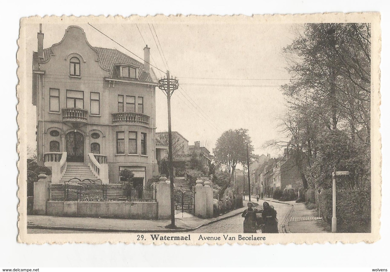 Watermael-Boitsfort Avenue Van Becelaere Carte Postale Ancienne Animée - Watermael-Boitsfort - Watermaal-Bosvoorde