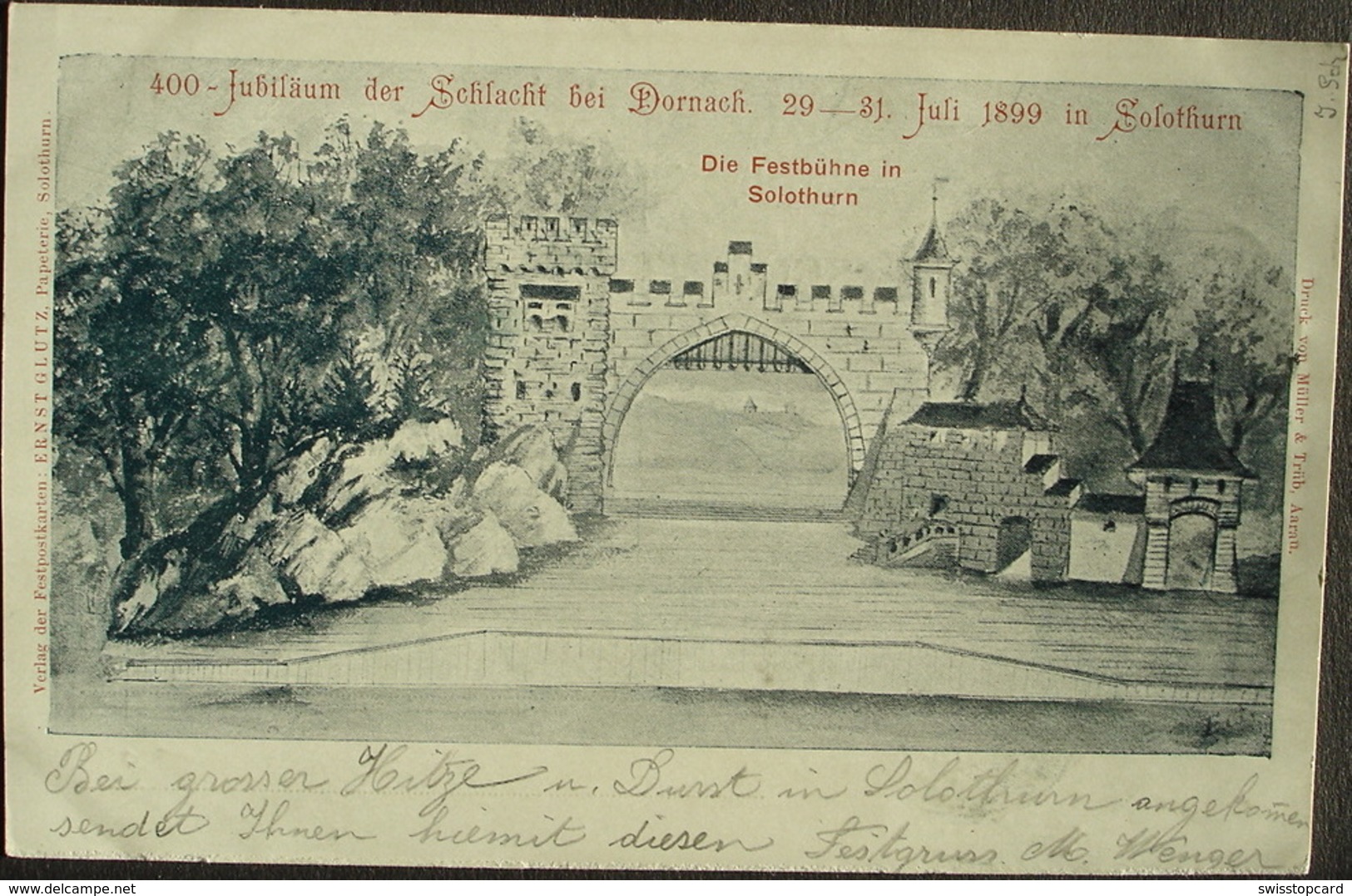 SOLOTHURN 400-Jahre Jubiläum Der Schlacht Bei Dornach 29-31. Juli 1899 In Solothurn - Dornach