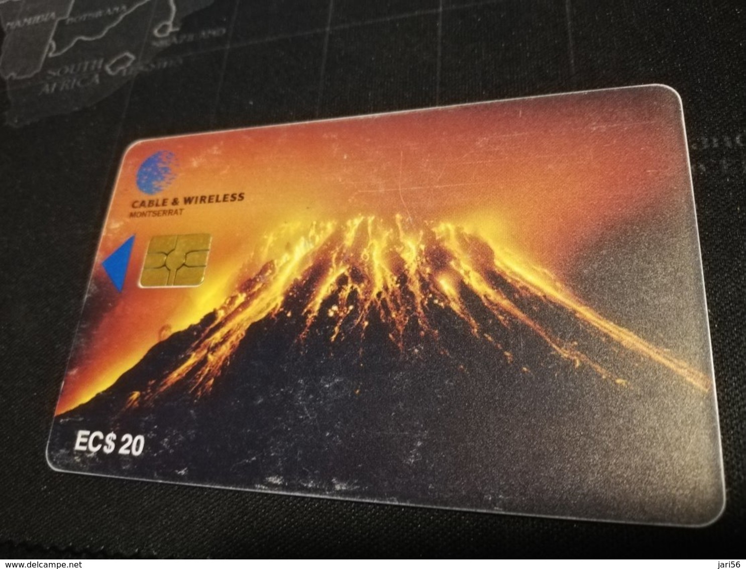 MONTSERRAT  $20,-  CHIPCARD  VULCANO  Gem 6   Fine Used Card  ** 522 ** - Montserrat