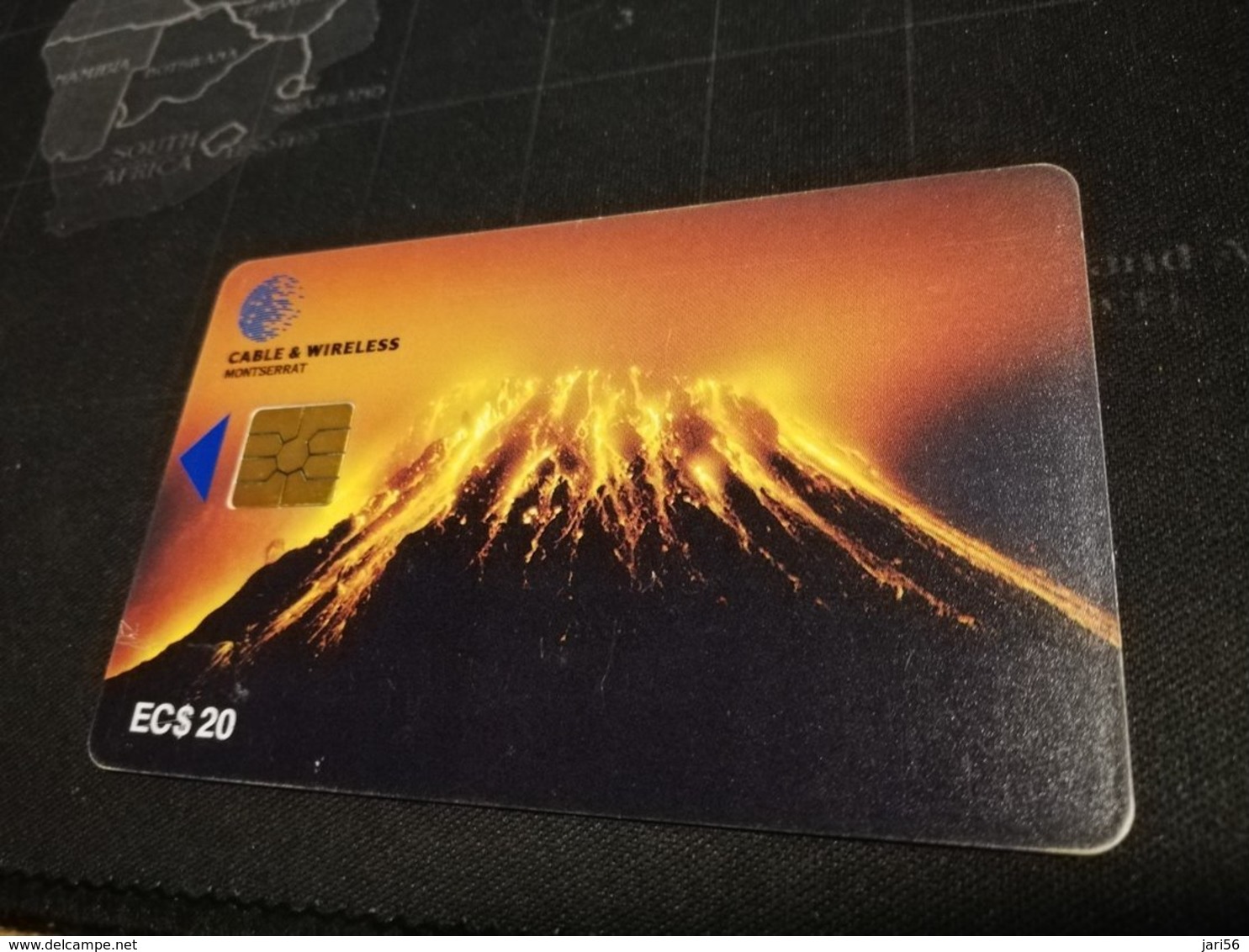 MONTSERRAT  $20,-  CHIPCARD  VULCANO  Gem 5   Fine Used Card  ** 523 ** - Montserrat