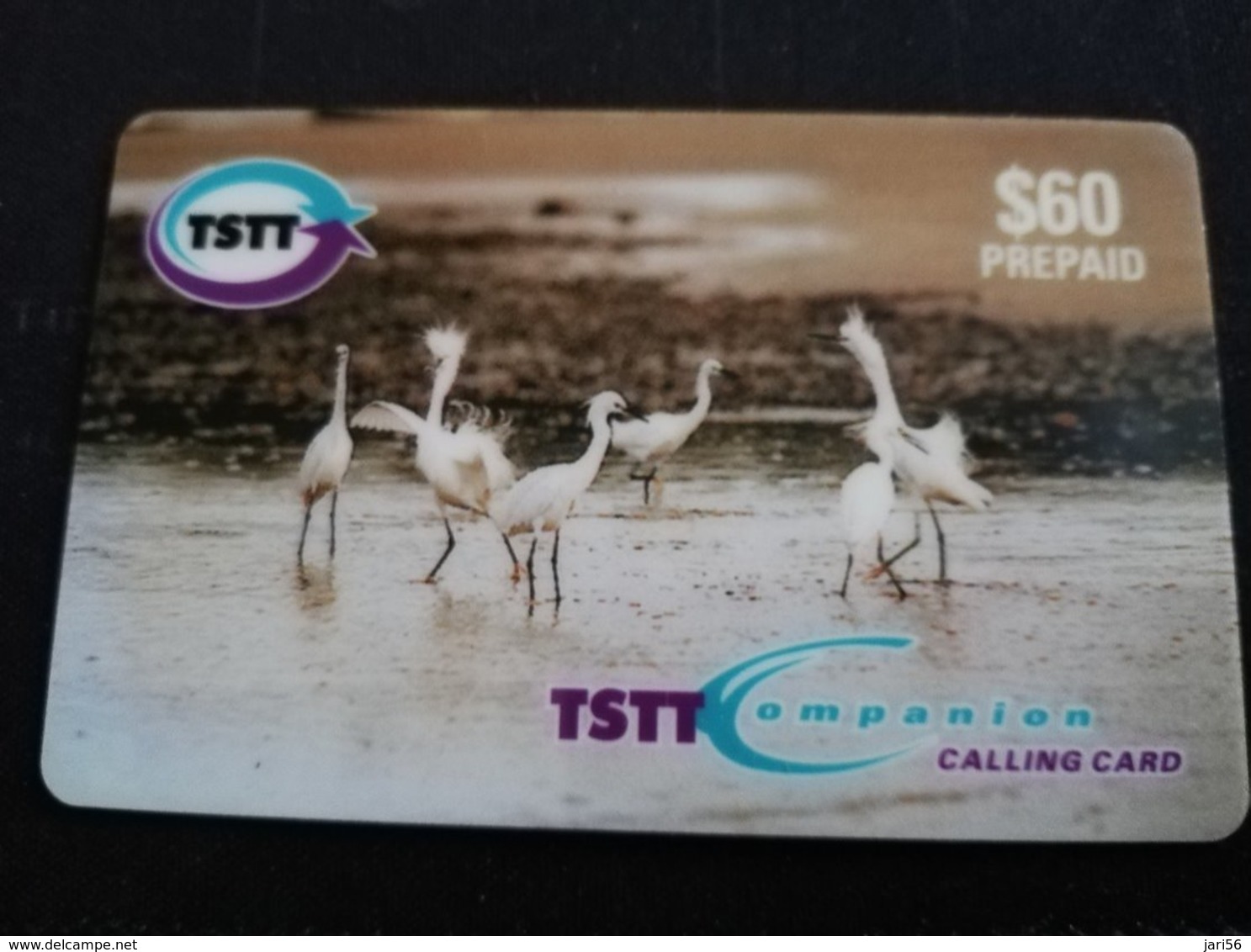 TRINIDAD & TOBAGO  $ 60,-  BIRDS   Prepaid Fine Used Card  ** 524 ** - Trinidad & Tobago