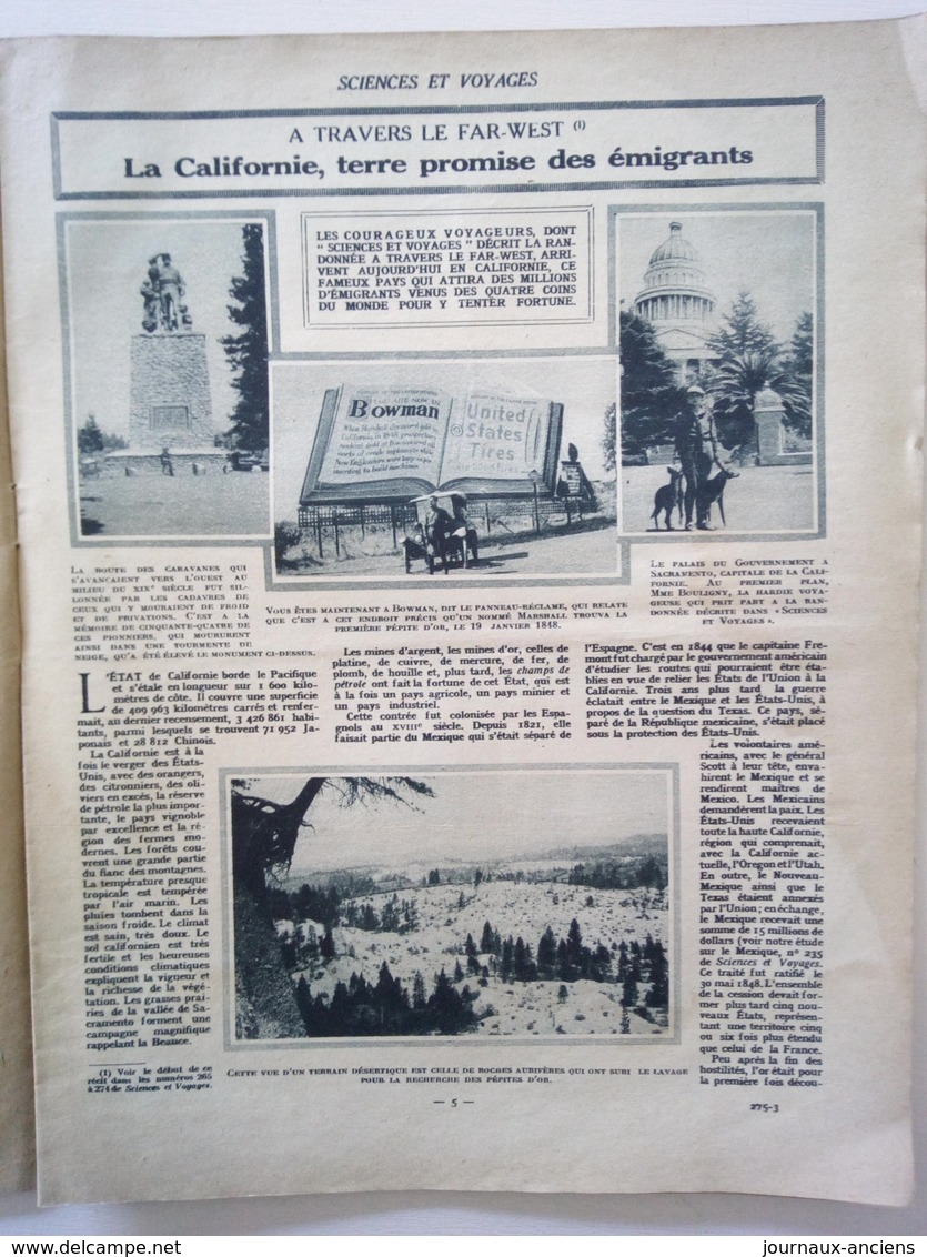 1924 ECOLE DES BIJOUTIERS RUE CHARON - LES FORÇATS DE GUYANE - VILLAGE DES EYZIES - LA CALIFORNIE - PUB MECCANO