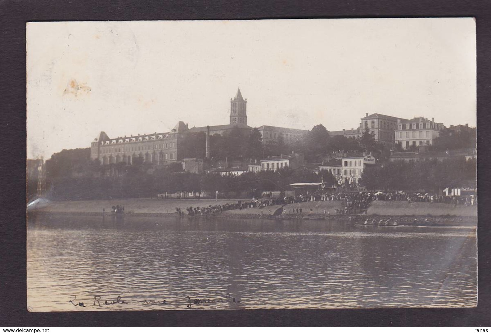 CPA Gironde 33 La Réole Carte Photo RPPC Circulé Voir Scan Du Dos Cachet Photographe Aviron Régates - La Réole