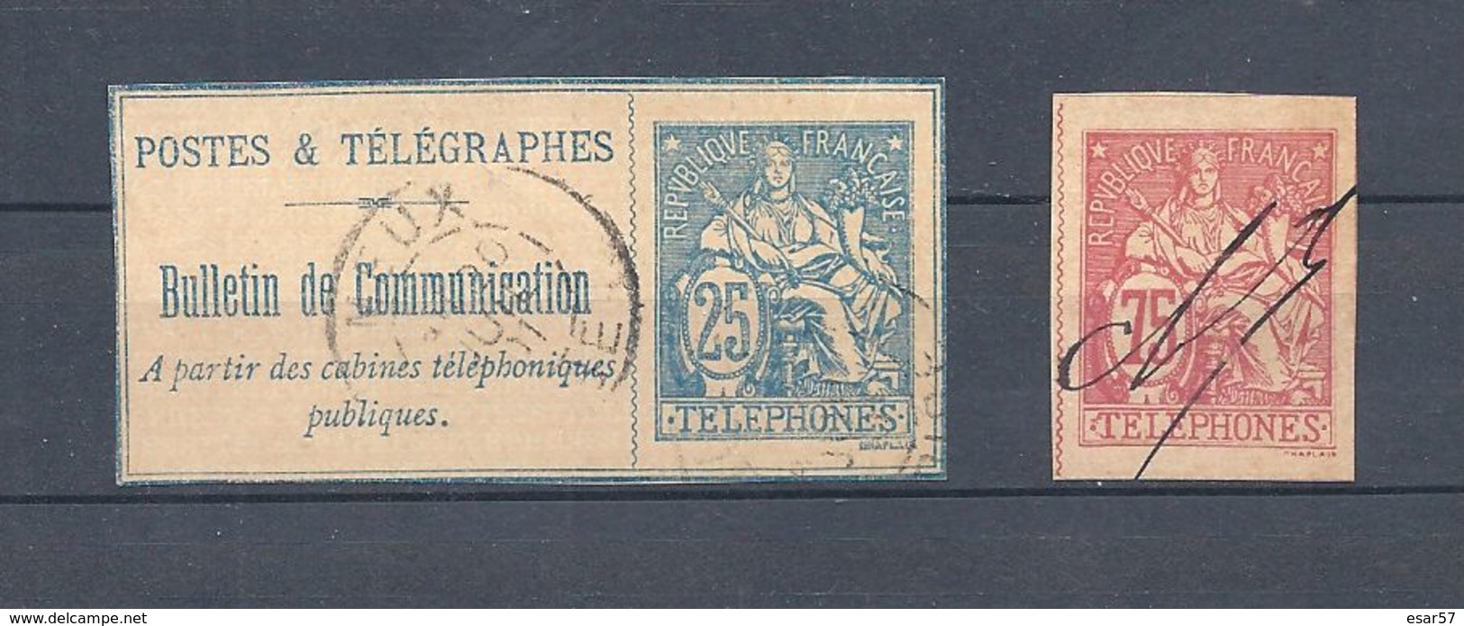 2 Timbres - Télégraphes Et Téléphones