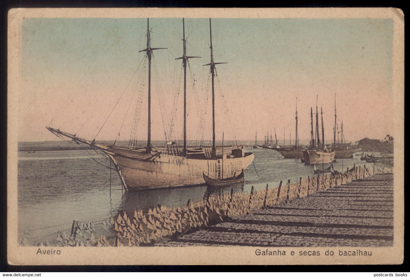 Postal Antigo AVEIRO / GAFANHA E SECAS Do BACALHAU - Edição De SOUTO RATOLHA Barcos Bacalhoeiros. Old Postcard Portugal - Aveiro