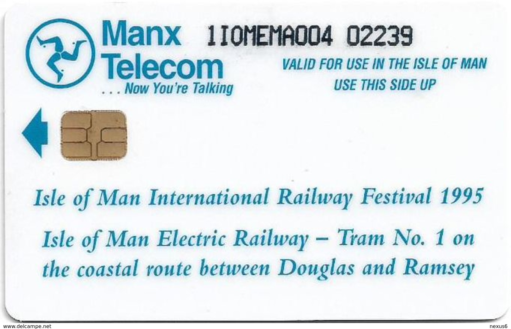 Isle Of Man - Chip - Trams - Tram No.1, 21U, 1995, 5.000ex, Mint (check Photos!) - Isla De Man