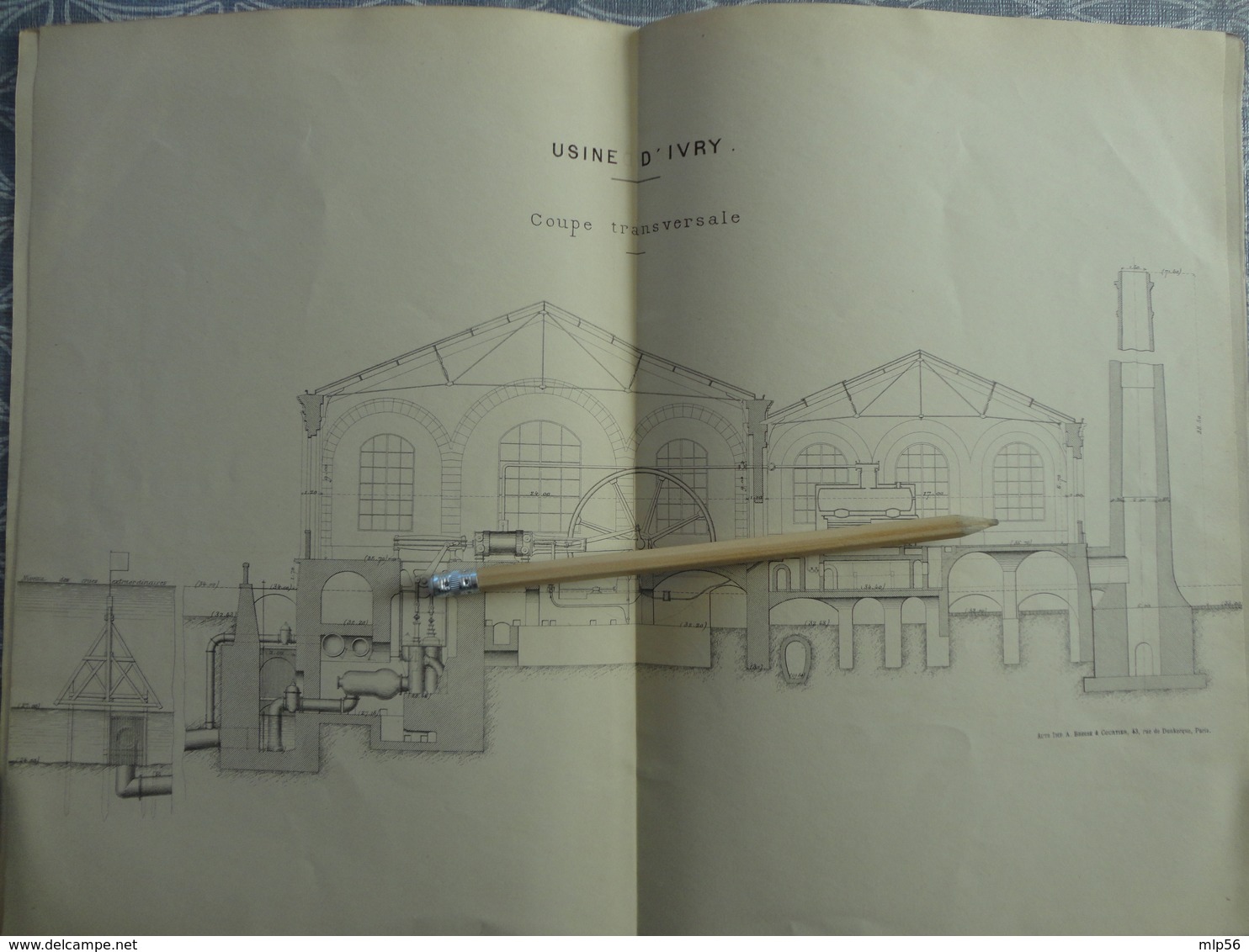 94 IVRY ET VILLEJUIF UNIQUE  RESEAU HYDROLIQUE USINE ELEVATOIRE D'IVRY RESERVOIR DE VILLEJUIF PLAN DETAIL PRIX JUIN 1883 - Europe