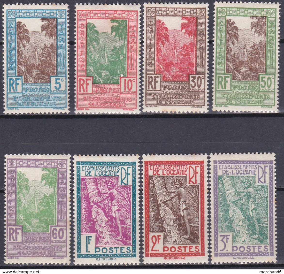 Océanie Timbres Taxe Canal De Fataoua Et Maori N°10/17 Neuf* Charnière - Impuestos