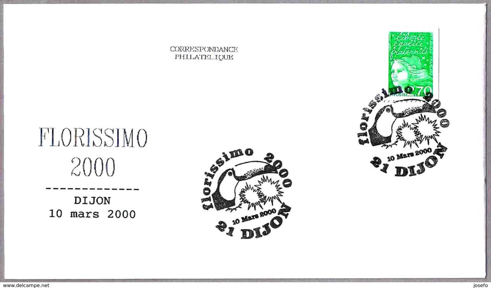 Florissimo - TUCAN - TOUCAN. Dijon 2000 - Obliteraciones & Sellados Mecánicos (Publicitarios)