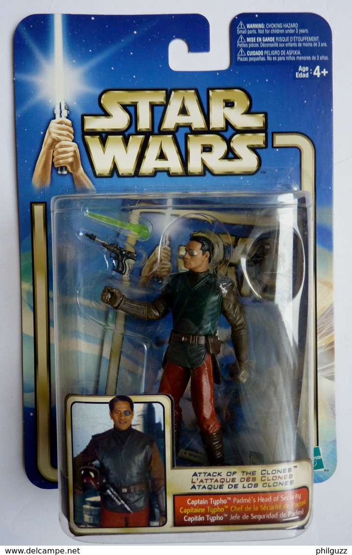 STAR WARS 2002 BLISTER EU FIGURINE STAR WARS CAPITAIN TYPHO - Episodio II