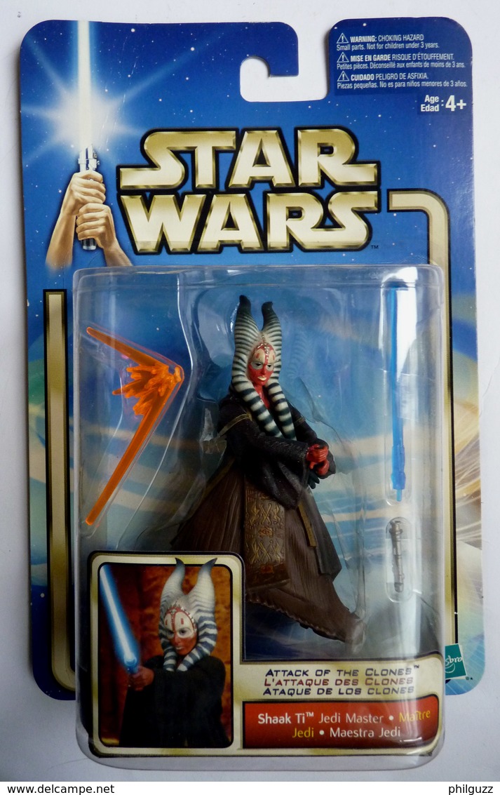 STAR WARS 2002 BLISTER EU FIGURINE STAR WARS SHAAK TI JEDI MASTER - Episodio II