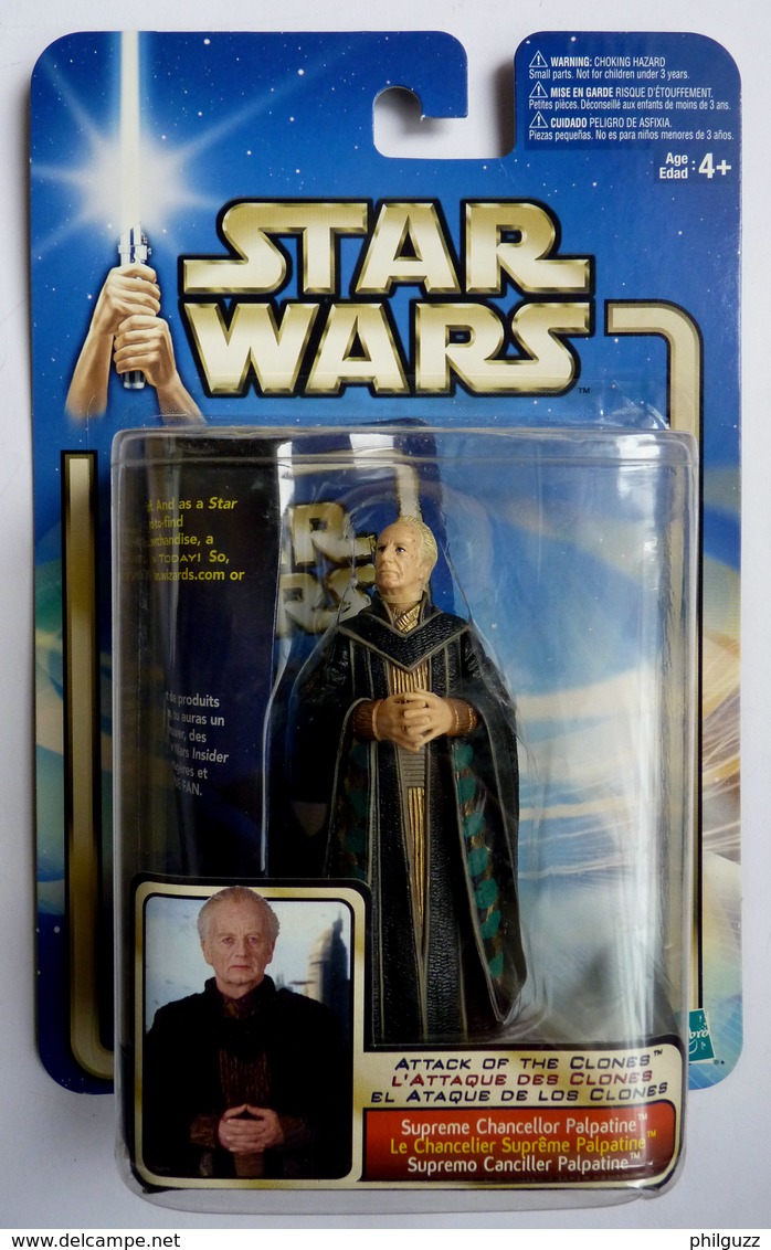 STAR WARS 2002 BLISTER EU FIGURINE STAR WARS SUPREM CHANCELOR PALPATINE - Episodio II