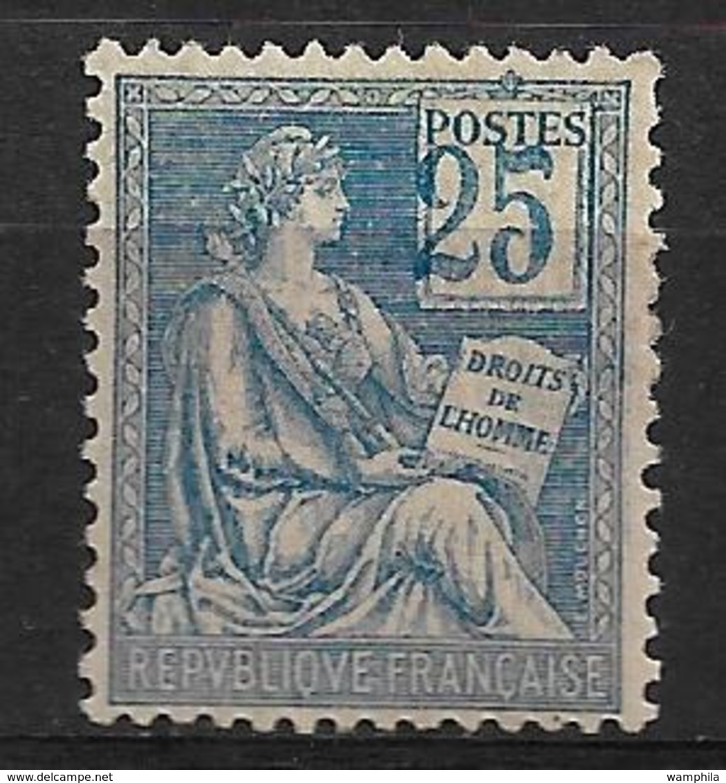 France 114a*(chiffres Déplacés) Cote 950€. - Unused Stamps