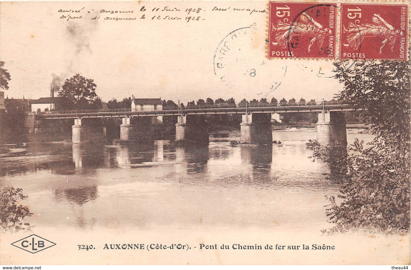 ¤¤  -   AUXONNE    -  Pont Du Chemin De Fer Sur La Saône       -  ¤¤ - Auxonne