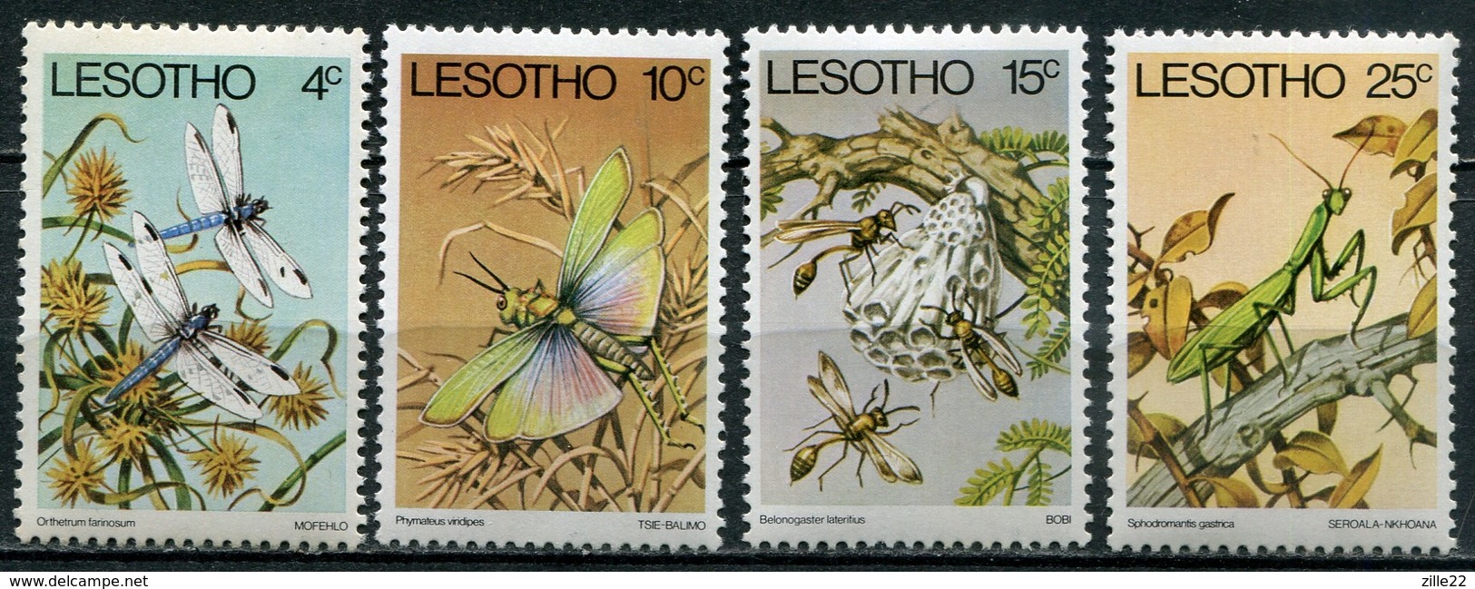 Lesotho Mi# 262-5 Postfrisch MNH - Fauna Insects - Lesotho (1966-...)