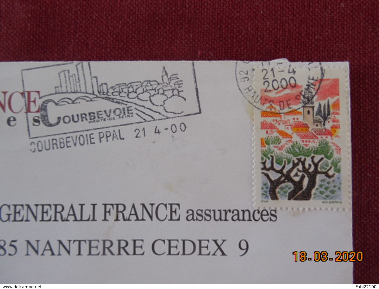 Lettre Affranchie Ayant Circulé Avec Une Vignette Sans Valeur . - Covers & Documents