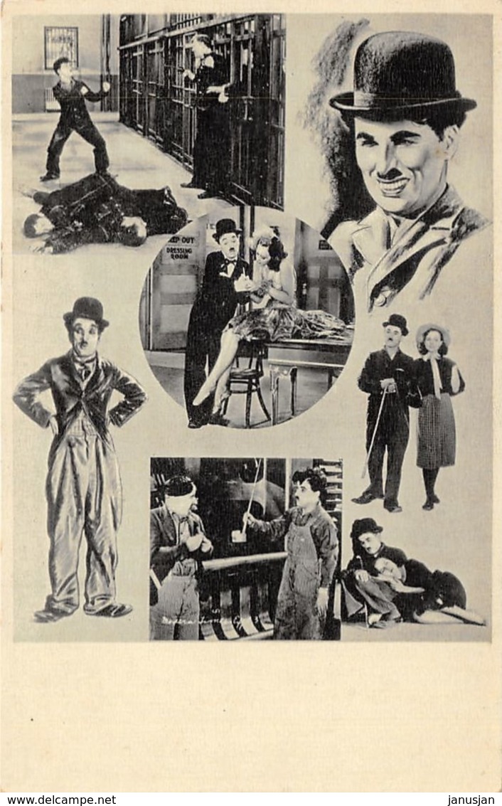 Oude Postkaart Met Charlie Chaplin Film Acteur 1936 - Autres & Non Classés