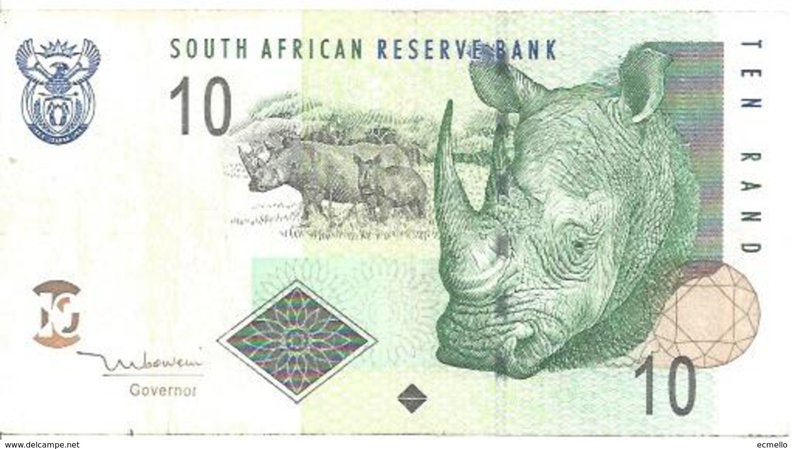 SOUTH AFRICA P128 10 RAND 2005 MBCS ANIMALS - Afrique Du Sud