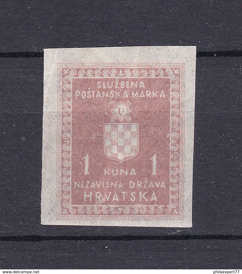 Deutsche Besetzungen - Kroatien - Dienstmarken - 1942/44 - Michel Nr. 4 U - Postfrisch/Ungebr. - Besetzungen 1938-45