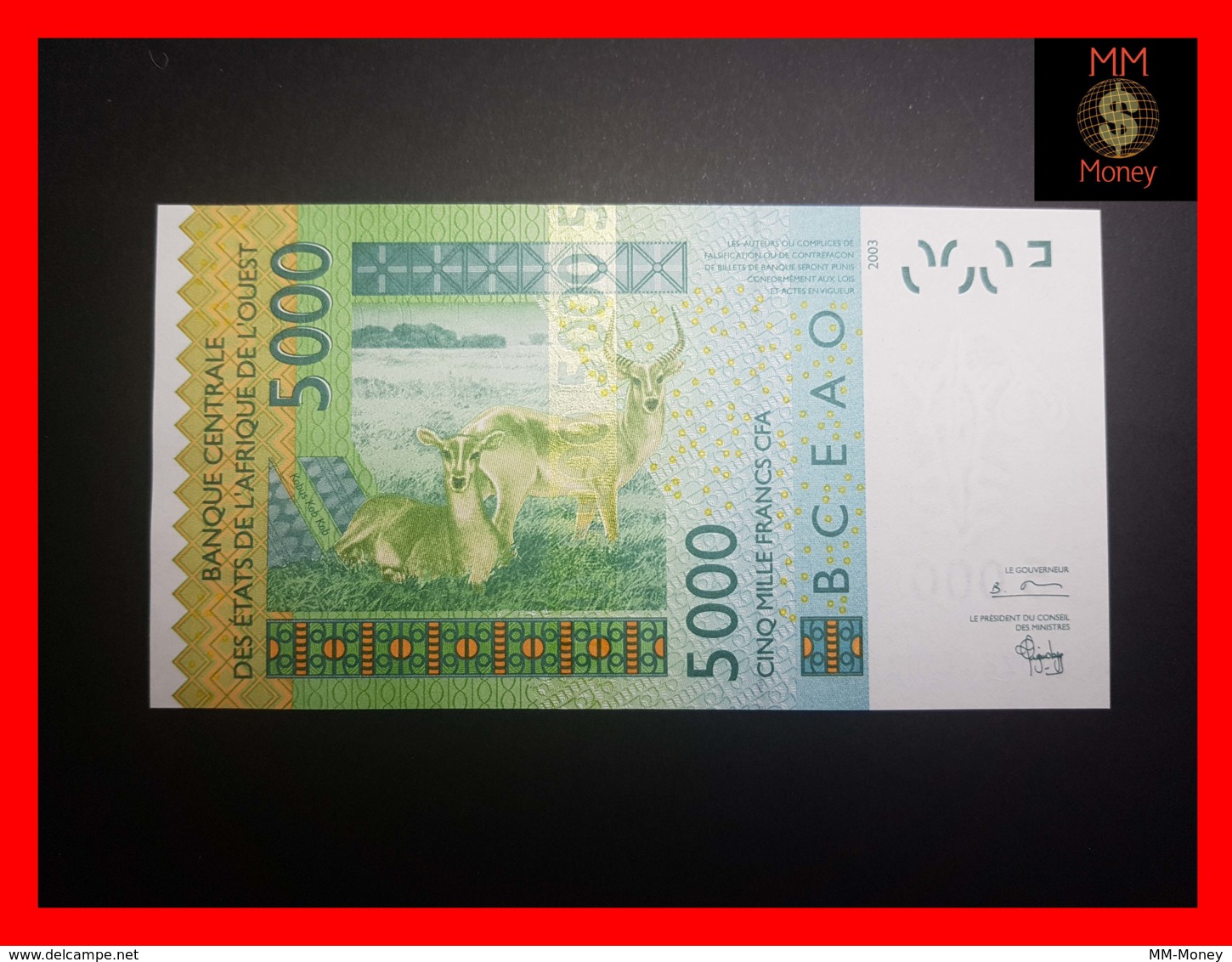 MALI 5000  5.000 Francs  2004  WAS    P. 417 D B   UNC - Malí