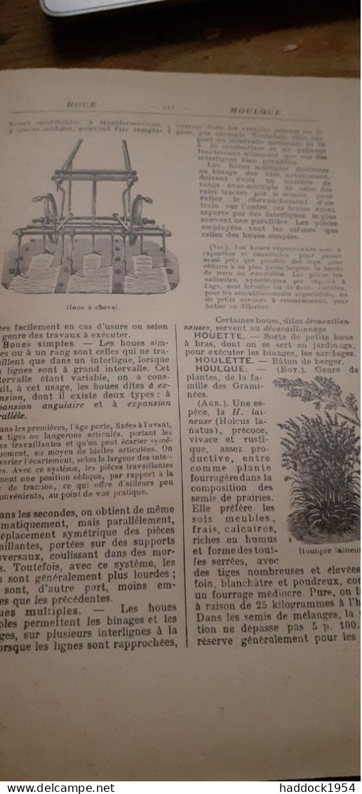 dictionnaire d'agriculture et de viticulture SELSTENSPERGER baillière 1922
