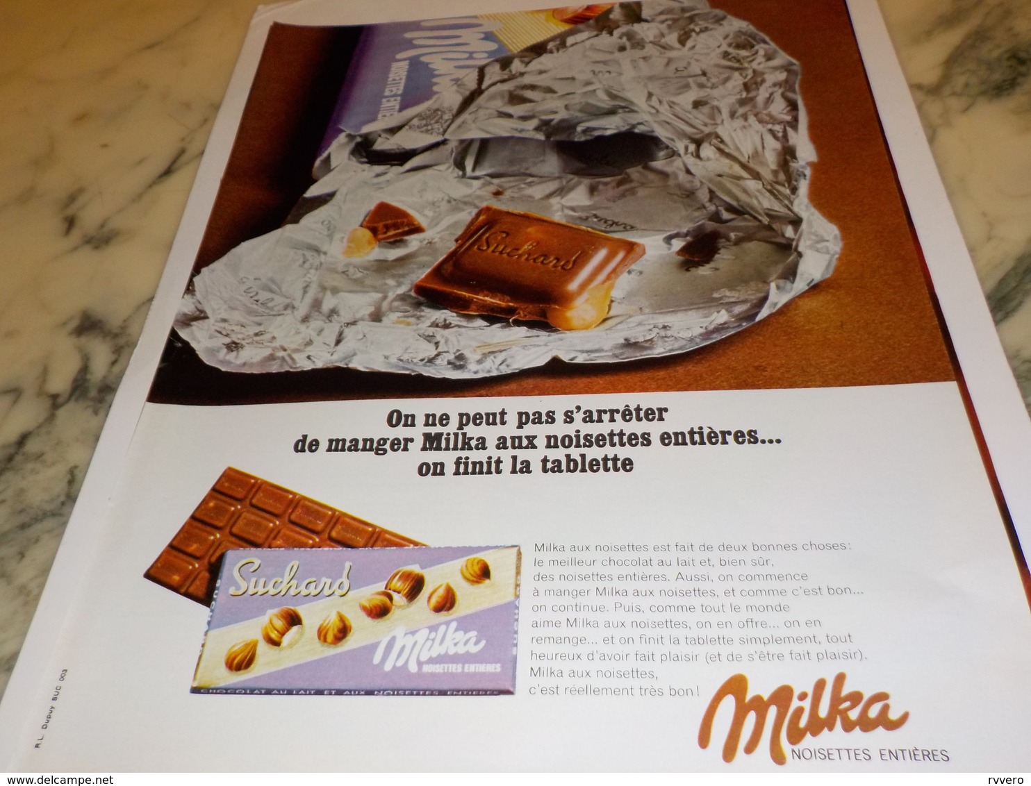 ANCIENNE PUBLICITE CHOCOLAT  SUCHARD DE MILKA 1967 - Affiches