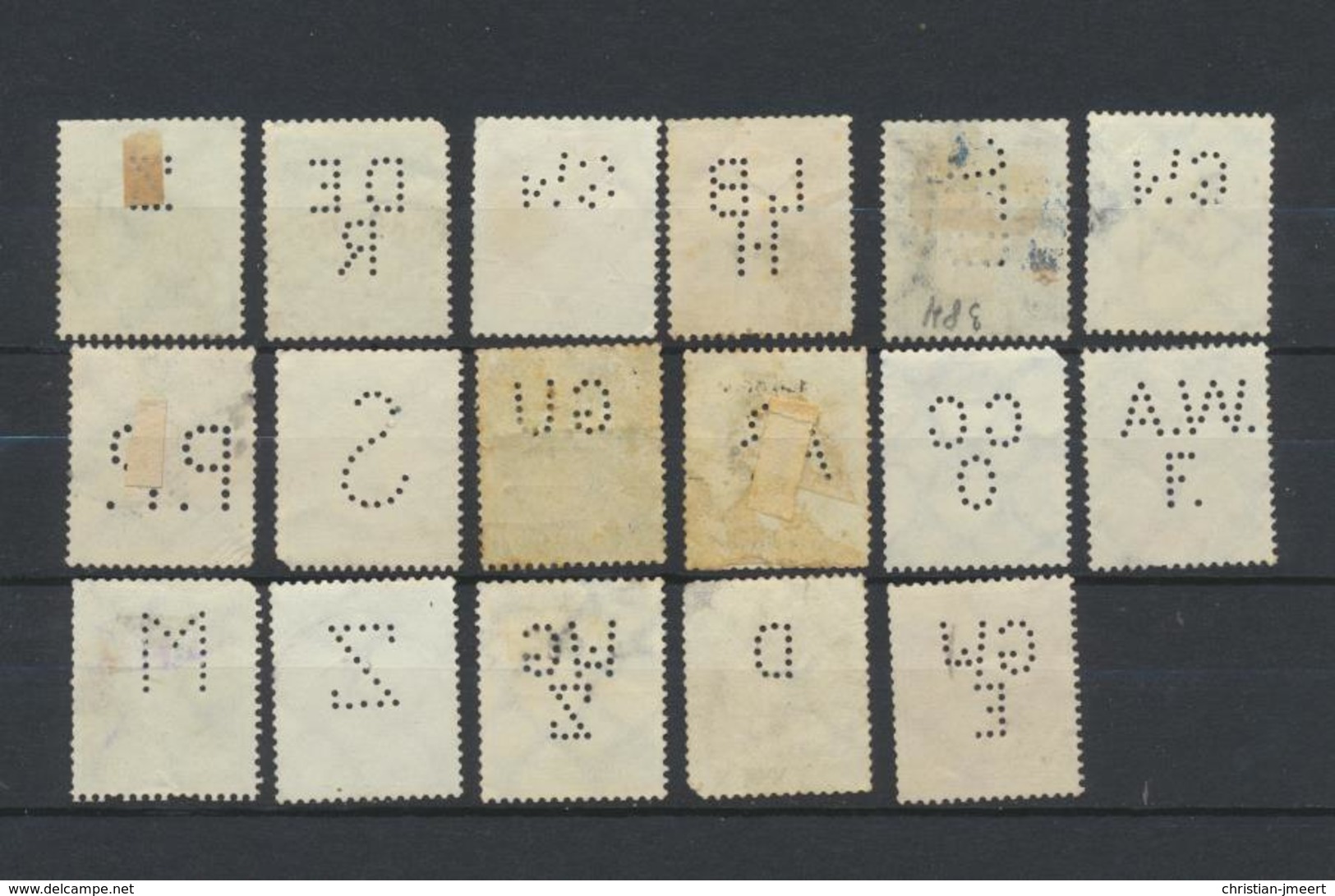 Perforés   Perfins   Reich  - firmenlochung  -lot important de 173 timbres - voir explications