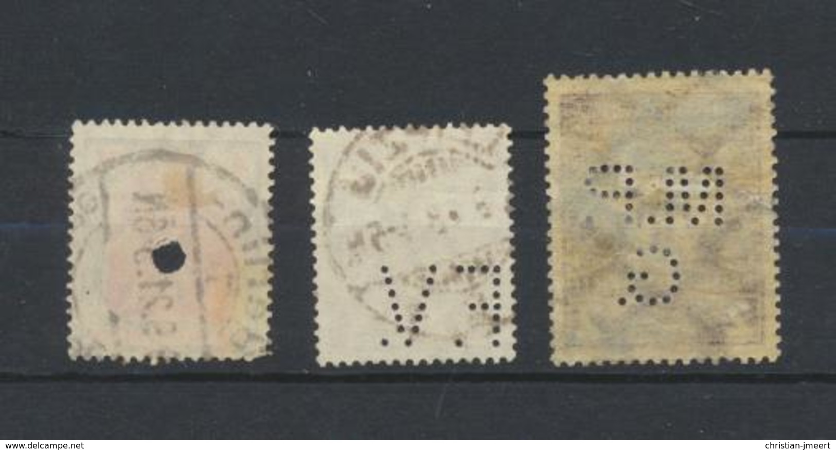 Perforés   Perfins   Reich  - firmenlochung  -lot important de 173 timbres - voir explications