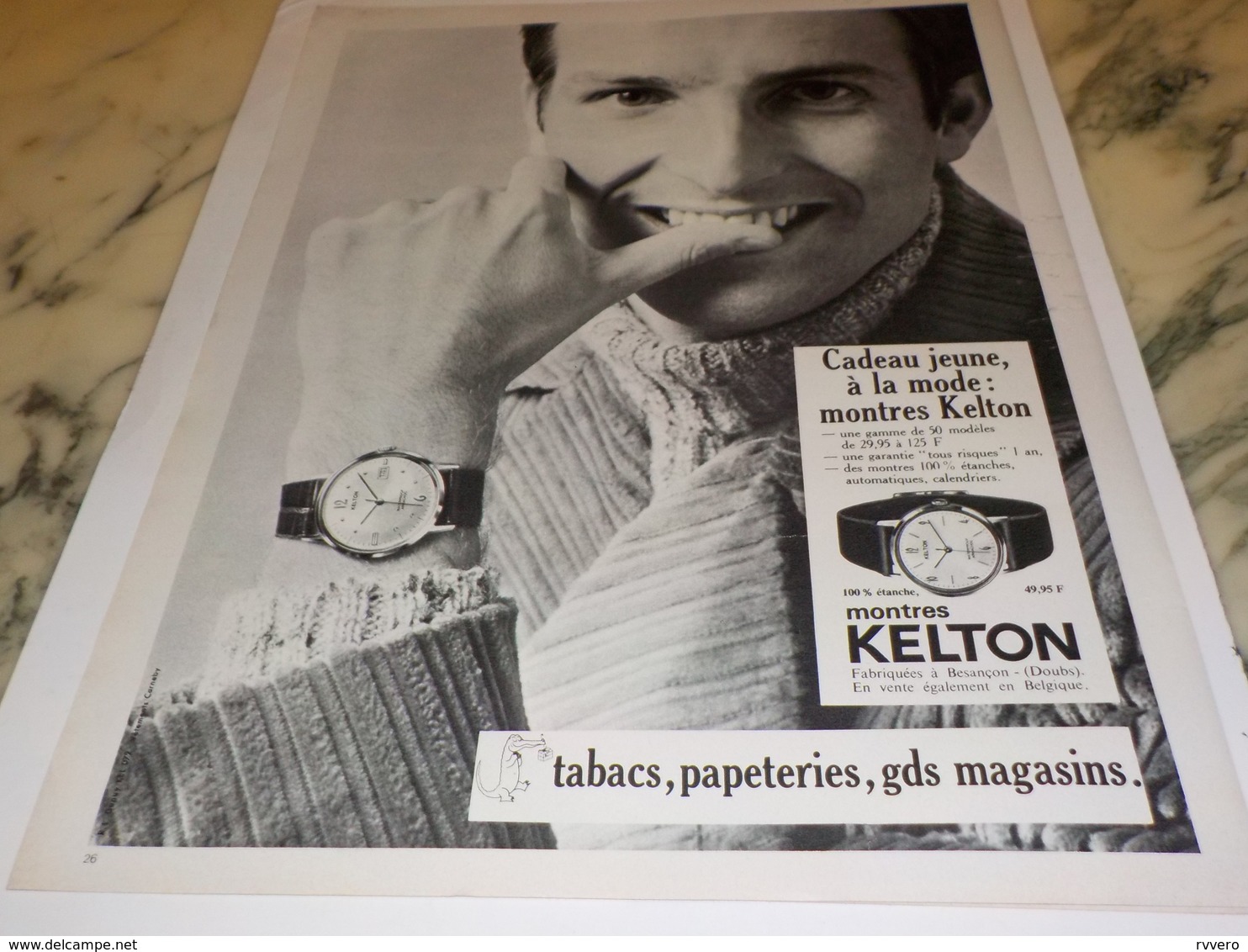 ANCIENNE PUBLICITE CADEAU JEUNE MONTRE KELTON 1967 - Autres & Non Classés