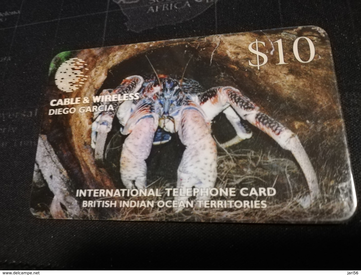 DIEGO GARCIA 4X $10,- Crabs  DG23-DG26 NICE FINE USED CARDS    **531** - Diego-Garcia