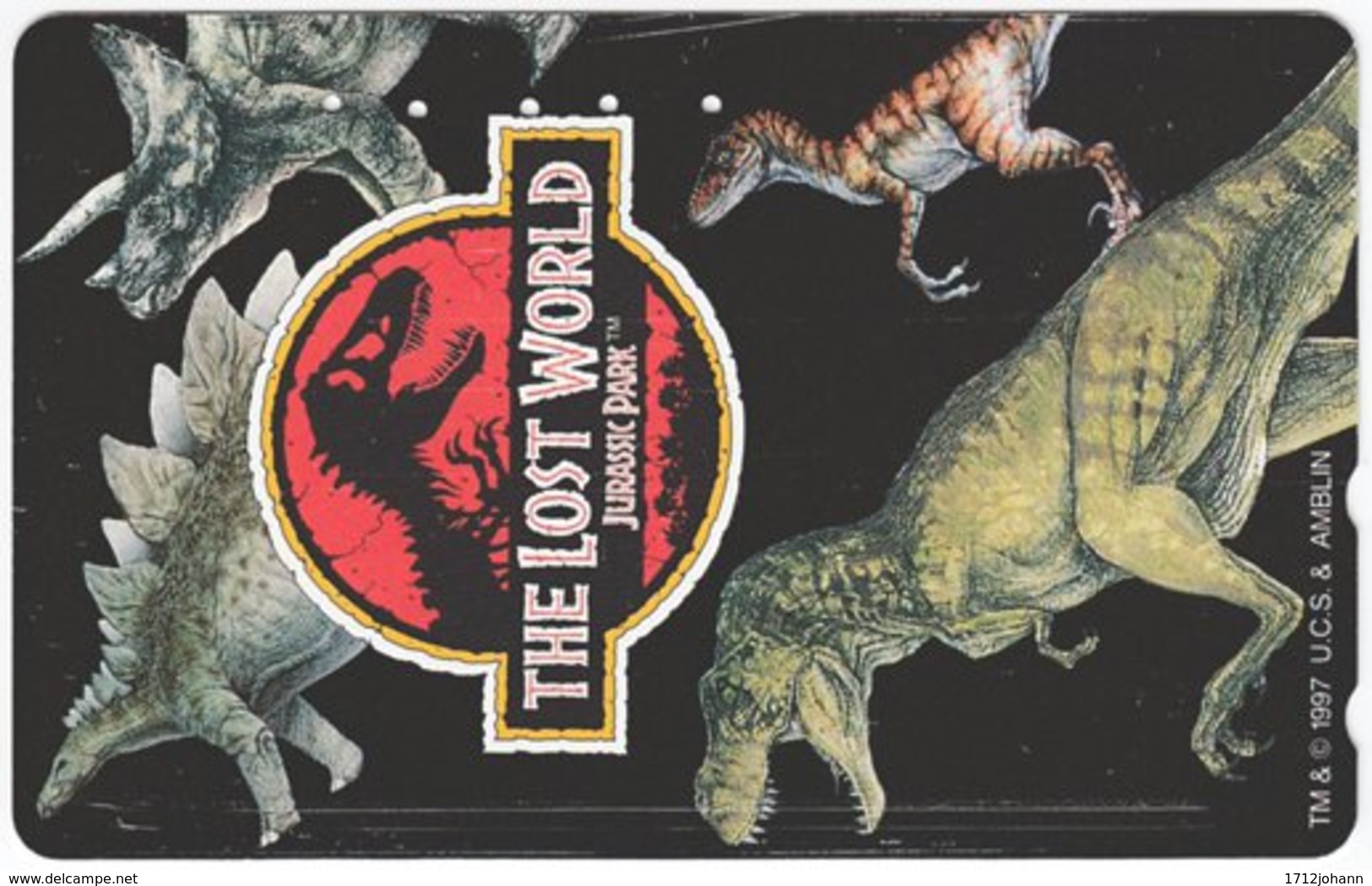 JAPAN M-560 Magnetic NTT [110-189837] - Cinema, The Lost World - Jurassic Park - Used - Japan