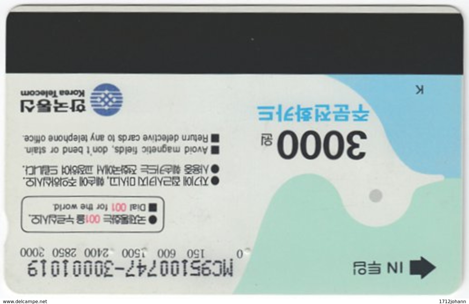 SOUTH KOREA A-863 Magnetic Telecom - Used - Korea (Süd)