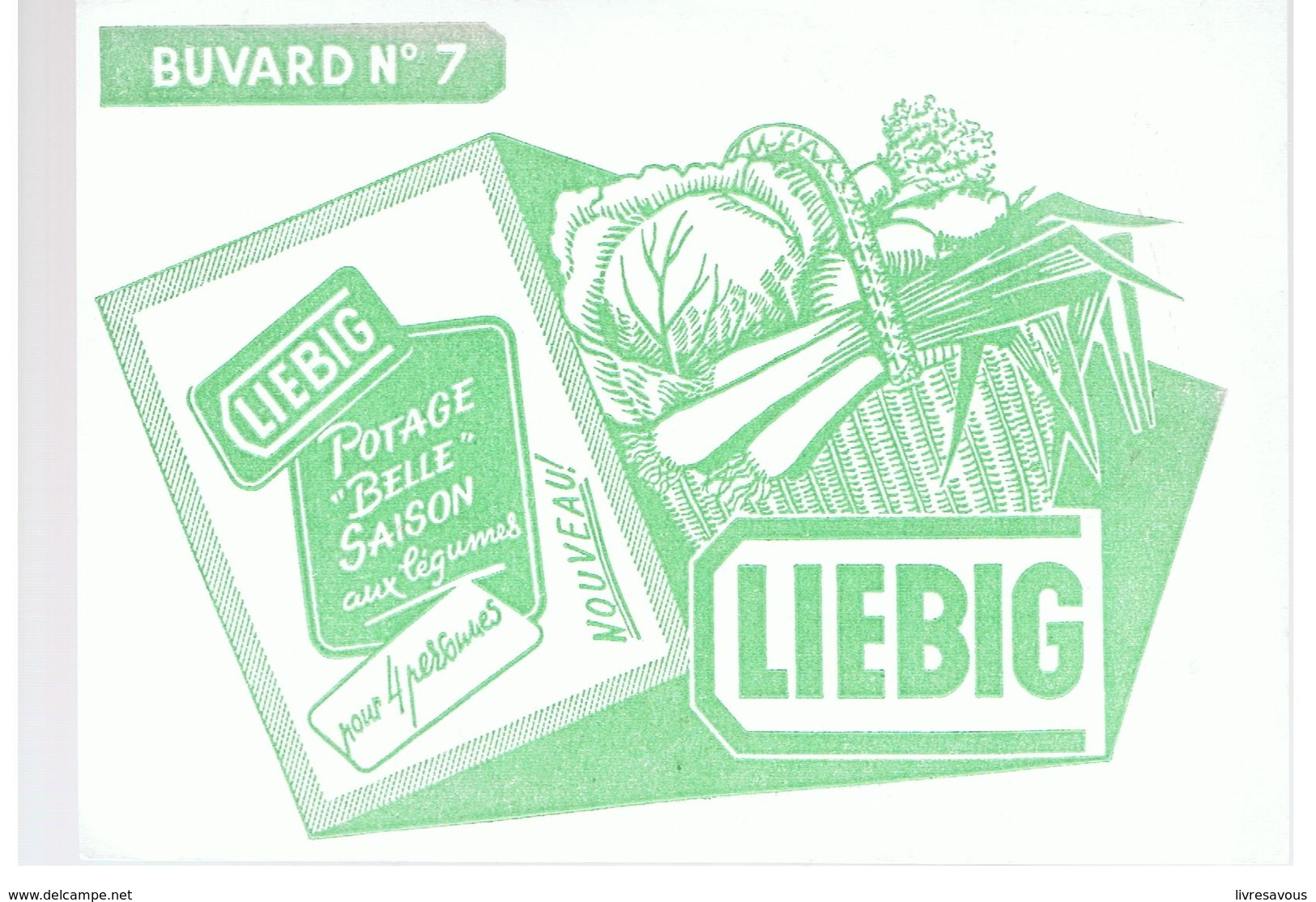 Buvard LIEBIG BUVARD N°7 POTAGE BELLE SAISON Aux Légumes - Minestre & Sughi