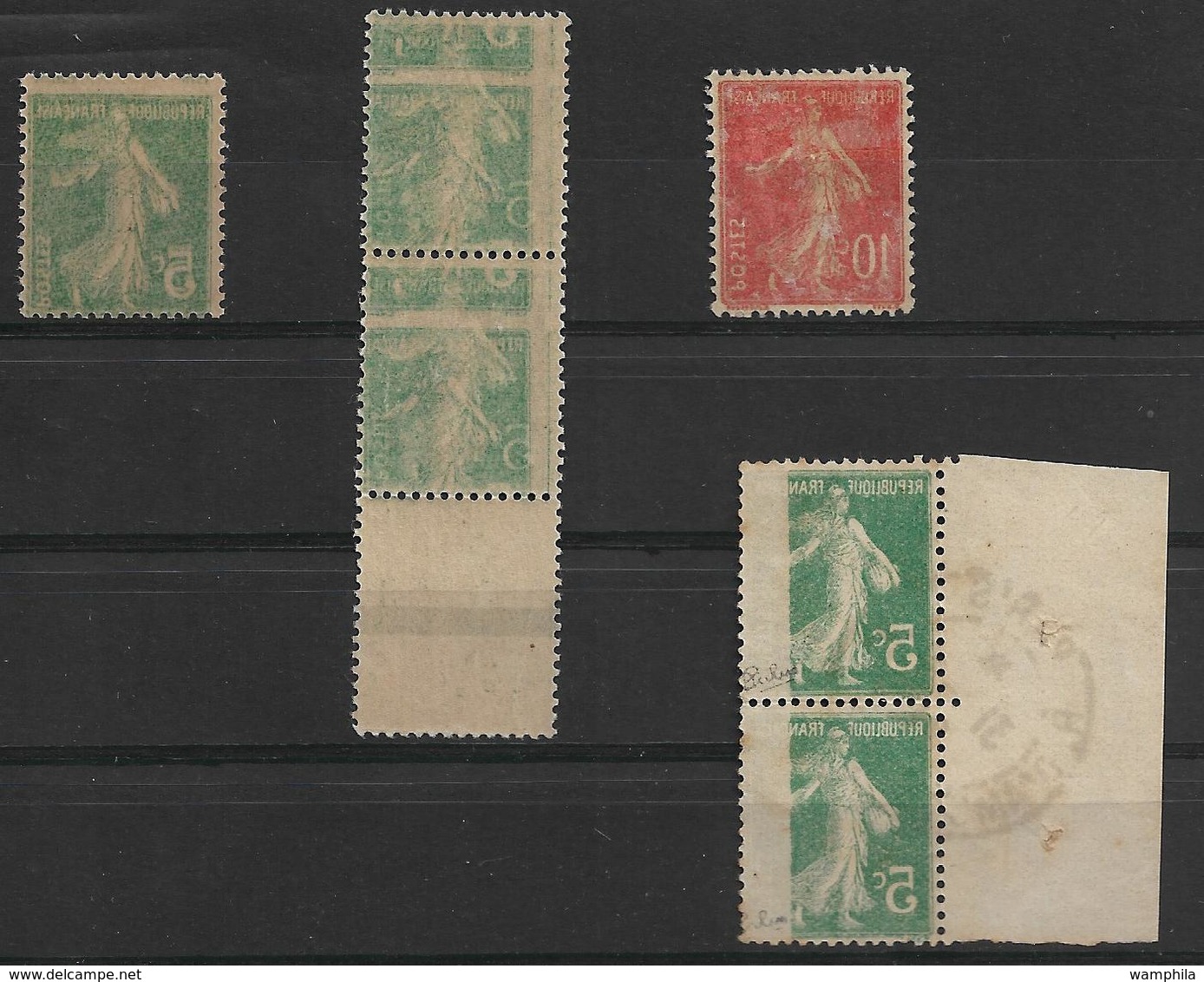 France N°137** Et Oblitéré 138*; Un Lot De Timbres Avec Variété Recto Verso  Cote + 70€ - Neufs