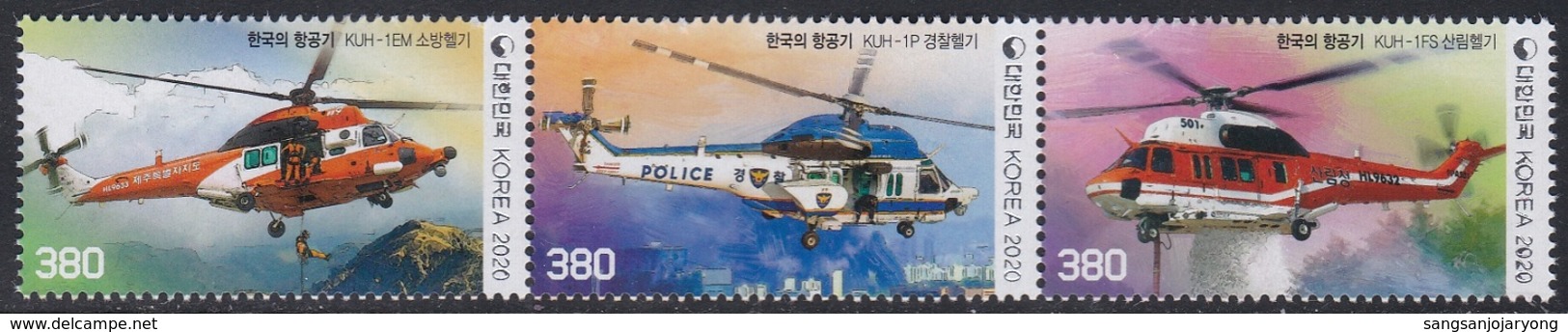 South Korea 2020 Helicopter, Helicopters, KUH-1EM (Emergency Medical), KUH-1P (Police), KUH-1FS (Forest), Hélicoptère - Hubschrauber