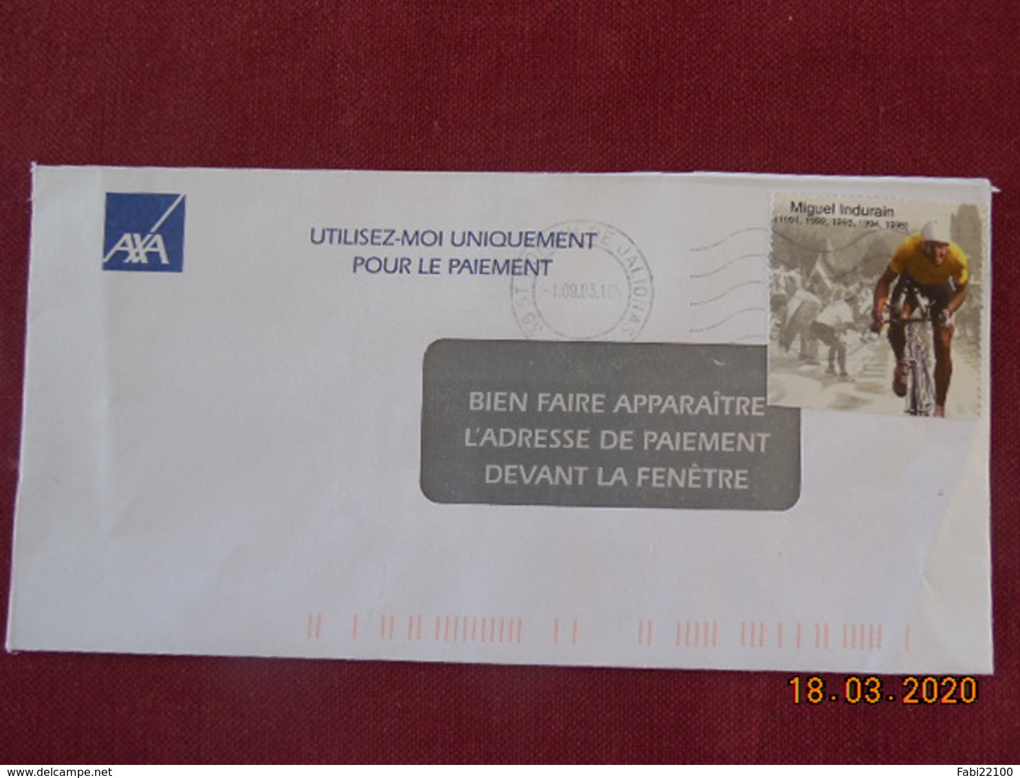 Lettre Ayant Circulé Avec Une Vignette Sans Valeur D'affranchissement. - Lettres & Documents