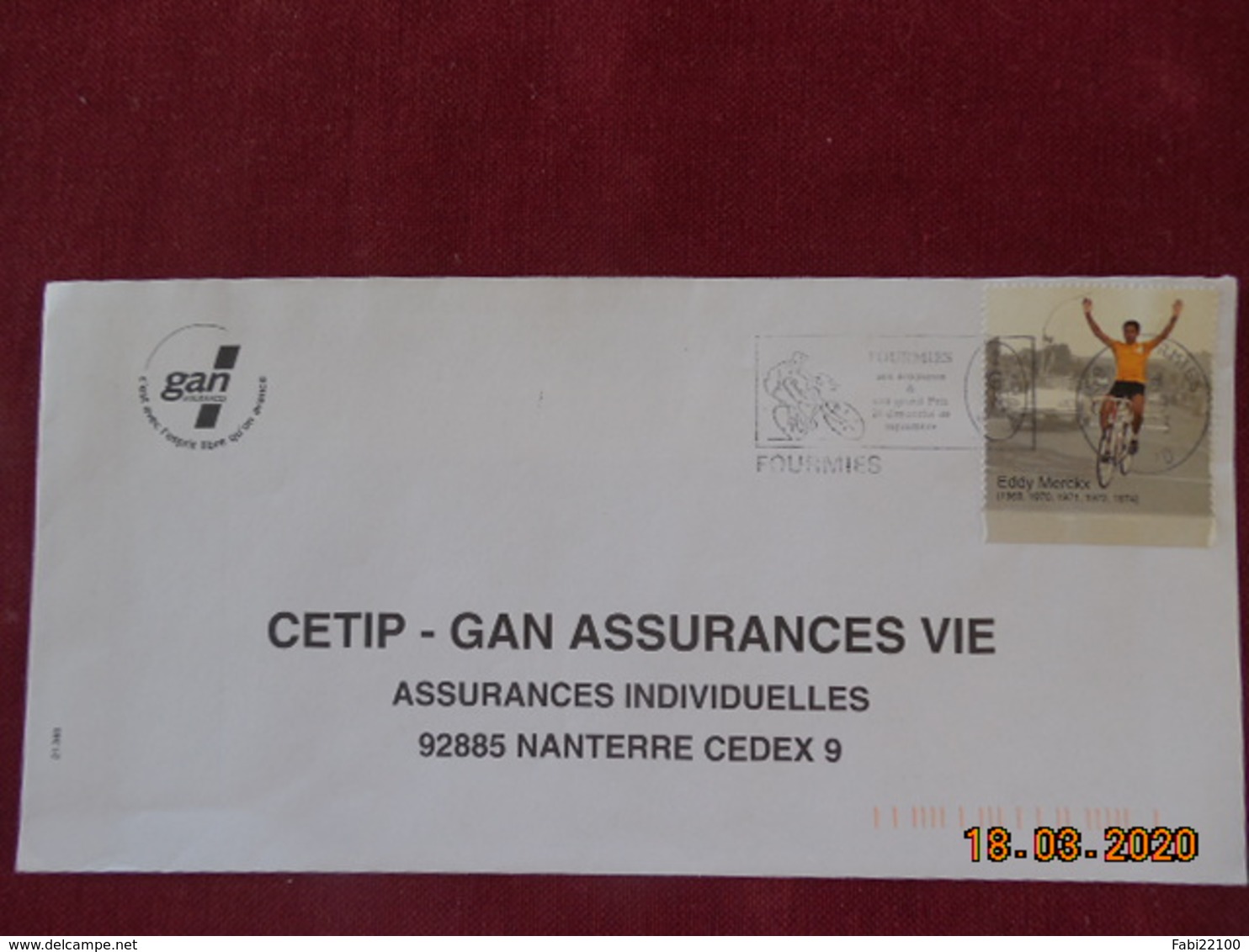 Lettre Ayant Circulé Avec Une Vignette Sans Valeur D'affranchissement. - Cartas & Documentos