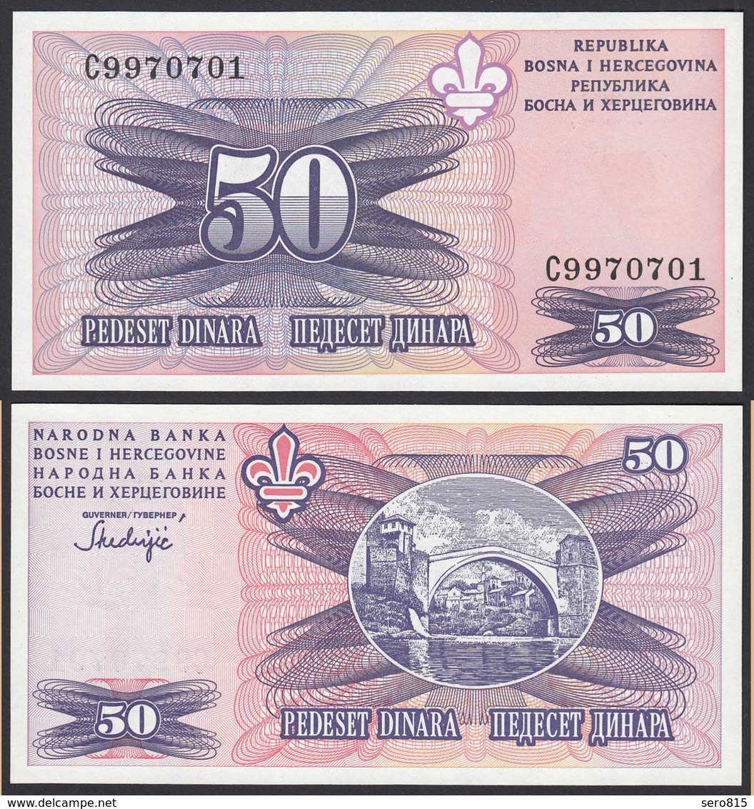 Bosnia & Herzegovina - 50 Dinara Banknote 1995 UNC Pick 47   (14423 - Bosnia And Herzegovina